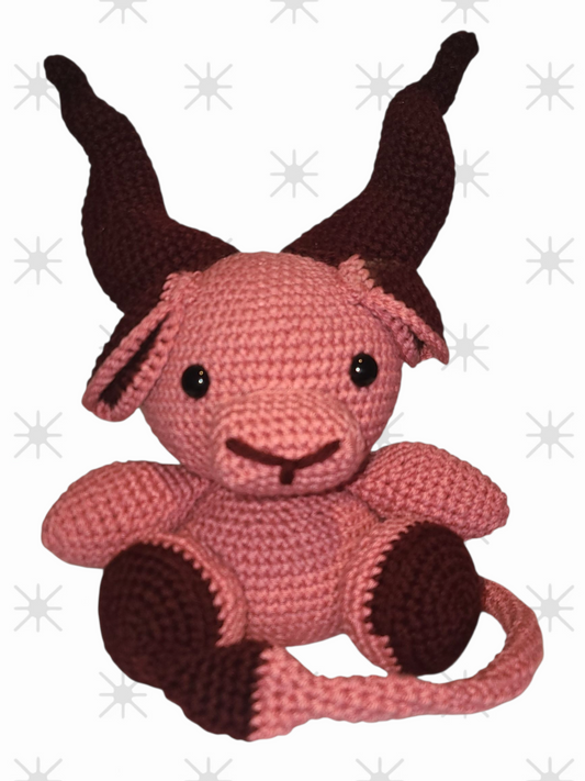 Handmade 10-Inch Crochet Baphomet Plush