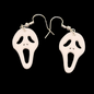 3D Printed Ghost Face Earrings – Horror Movie Inspired Jewelry