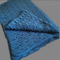 Hand-Crocheted Lap Blanket – 33" x 38", Soft Acrylic Yarn-- Blue